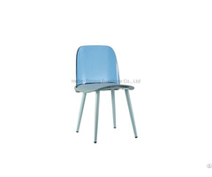 Plastic Chair With Clear Back And Iron Legs