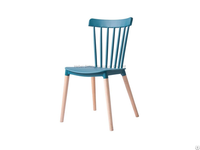 Dining Chair Windsor With Plastic Seat And Wooden Legs