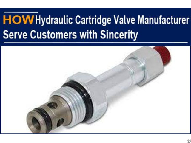 Hydraulic Cartridge Valve Manufacturer Serve Customers With Sincerity