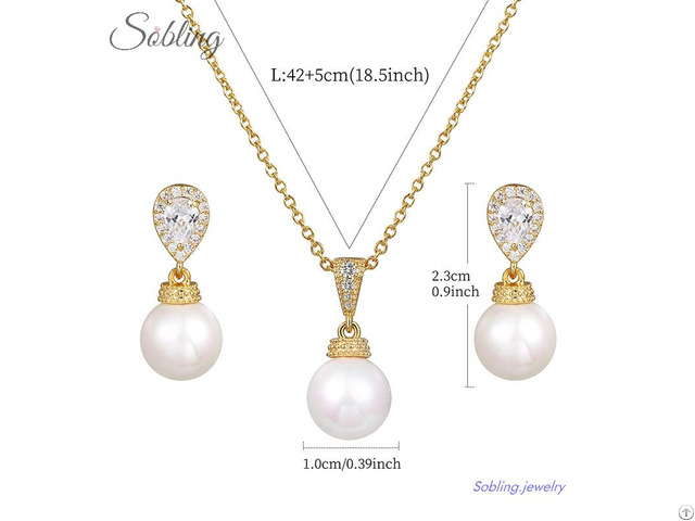 Round Pearl Jewelry Set