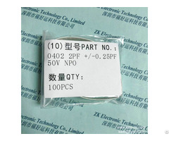 2pf 0 25pf 50v Np 0402 Npo Cctc 500r07s2r0bv4t Capacitor Tipo Ceramico Serie S