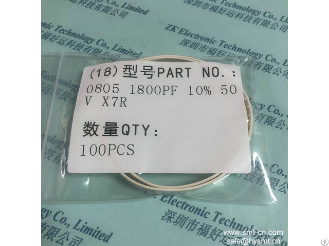 Cctc Capacitor 0805 1800pf 10% 50v X7r Instead 08055c182kat2a Cer Avx Corp