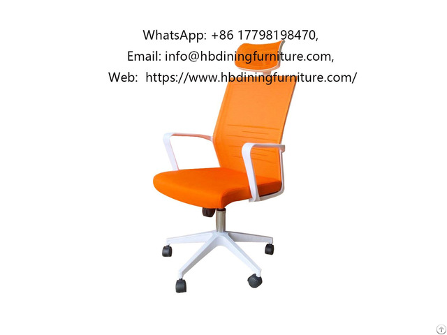 Orange Mesh Commercial Swivel Office Chair