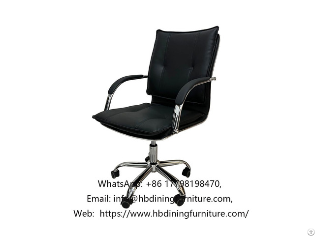 Leather Commercial Armrest Lift Office Chair