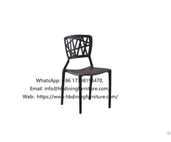 Plastic Black Round Back Dining Chair