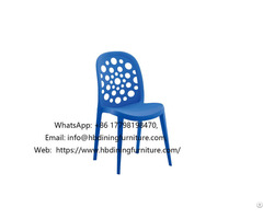 Plastic Blue Round Mesh Dining Chair