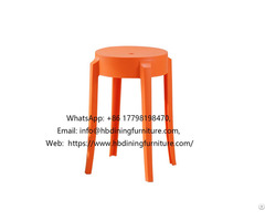 Orange One Piece Plastic Dining Chair
