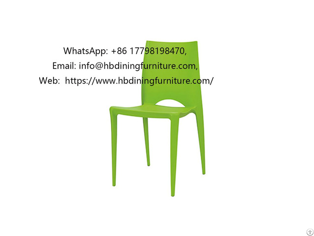 Green Environmentally Friendly Plastic Dining Chair