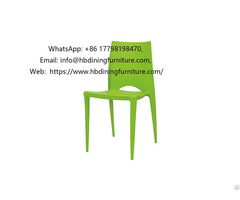 Green Environmentally Friendly Plastic Dining Chair