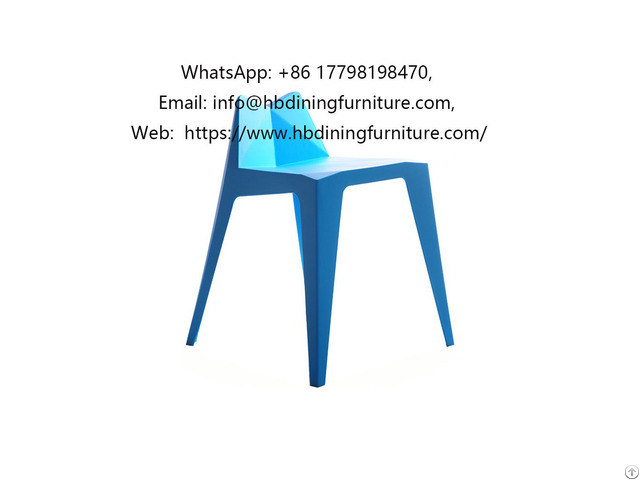 Low Backrest Plastic Seat Dining Chair