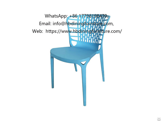 Blue Household Plastic Seat Dining Chair