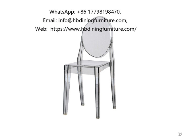 Transparent Household Plastic Seat Dining Chair