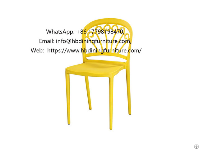 Household Plastic Seat Simple Dining Chair