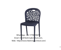 Black Household Plastic Seat Simple Dining Chair