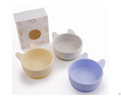 Kids Baby Silicone Food Bowl Plates