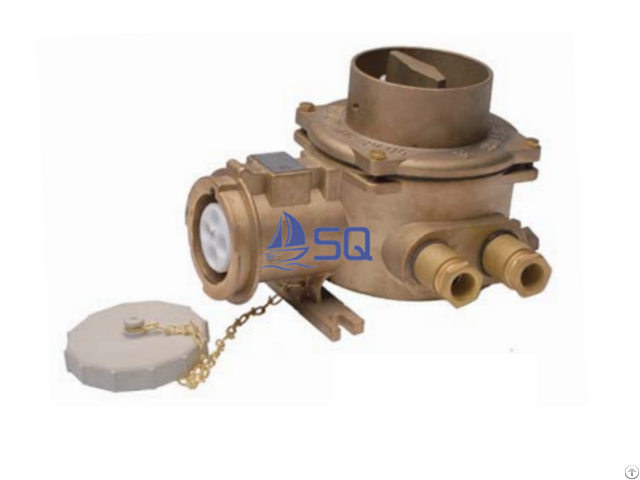 China 32a Marine Brass High Current Water Tight Socket With Chain Switch