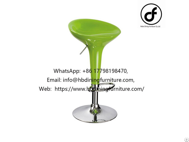 Plastic Bar Chair With Adjustable Disc Base