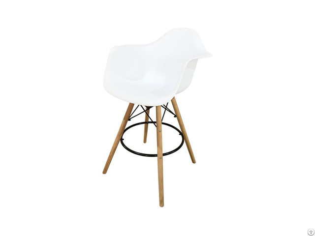 Pp Stools With White Arm Wood Base