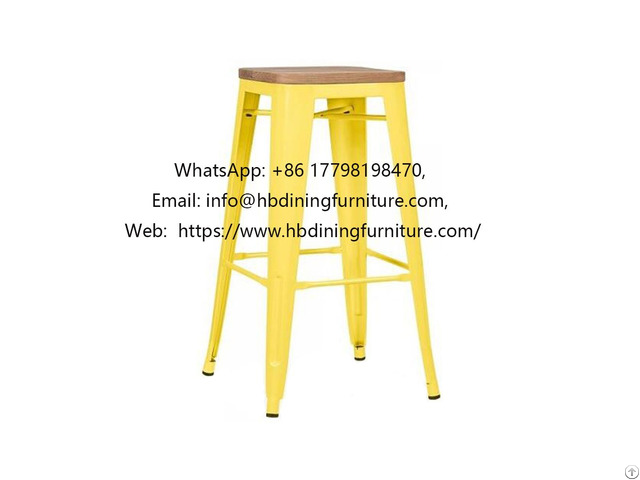 Iron Sheet Metal High Bar Stool Chair