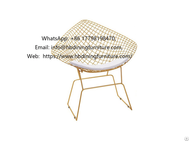 Iron Wire Armchair With Hollow Seat