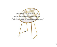 Metal Wire Chair With Round Backrest