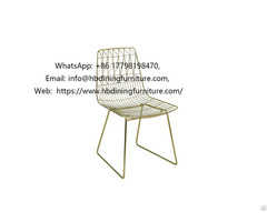 Black Metal Wire Iron Dining Chair