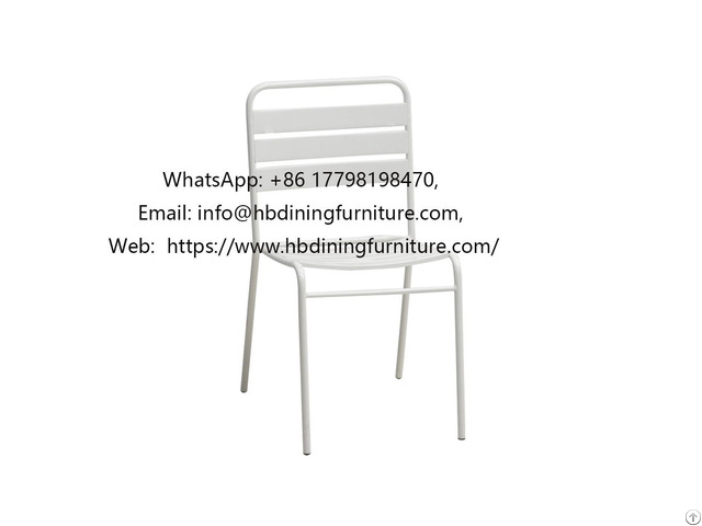 Metal Iron Dining Chair White Color