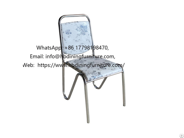 Metal Iron Printed Dining Chair