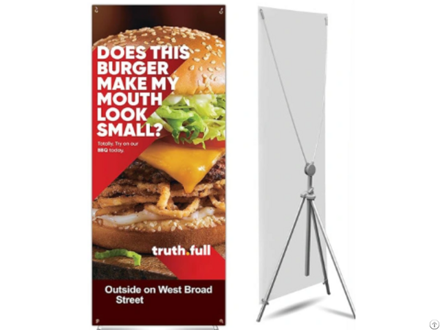 Adjustable Durable Aluminum Alloy X Banner Stand For Trade Show