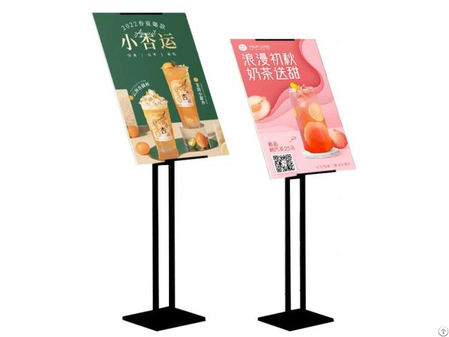 Floor Poster Stand Adjustable Sign Holder For Business