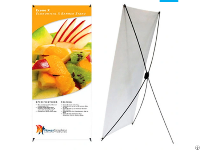 Economy Assembly Portable Fiber X Banner Stand For Trade Shows