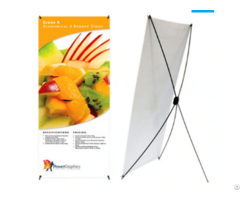 Economy Assembly Portable Fiber X Banner Stand For Trade Shows