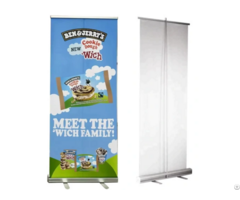 Retractable Banners Aluminum Alloy Roll Up Banner Stand For Trade Show