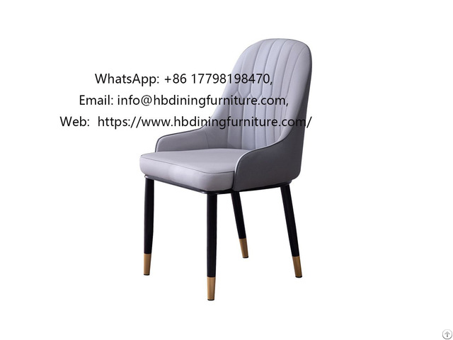 Pu Dining Chair With Gold Plated Legs