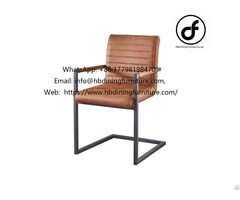 Metal Frame Leather Armchair