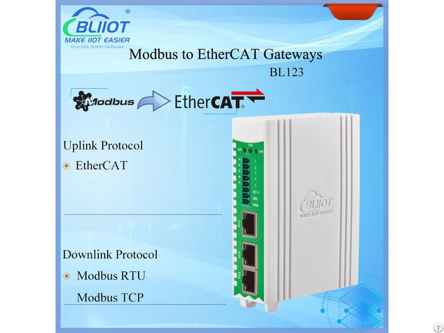 Industrial Real Time Monitoring Modbus To Ethercat Converter