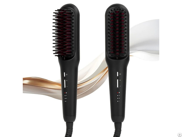 Mch Wired Straightener Brush-flat Iron Comb For Thick Curly Hair