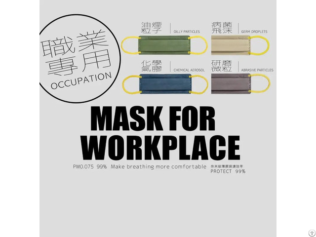 Fitted Flat Mask Pm2 5 Air Pollution Protection