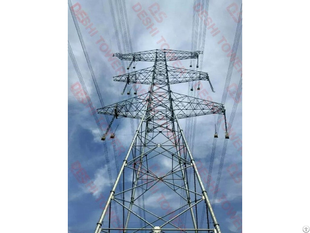 Transmission Line Lattice Steel Tower