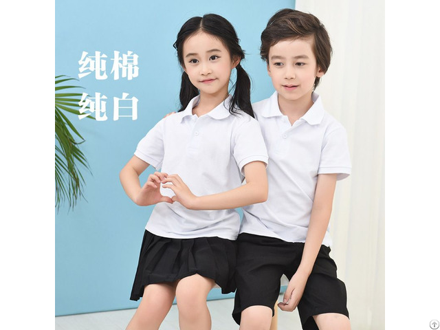 Children S Polo Shirt Short Sleeved Cotton