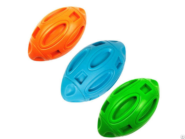 Rubber Sounding Rugby Ball High Quality Pet Teething Supplies Resistant To Biting And Gnawing