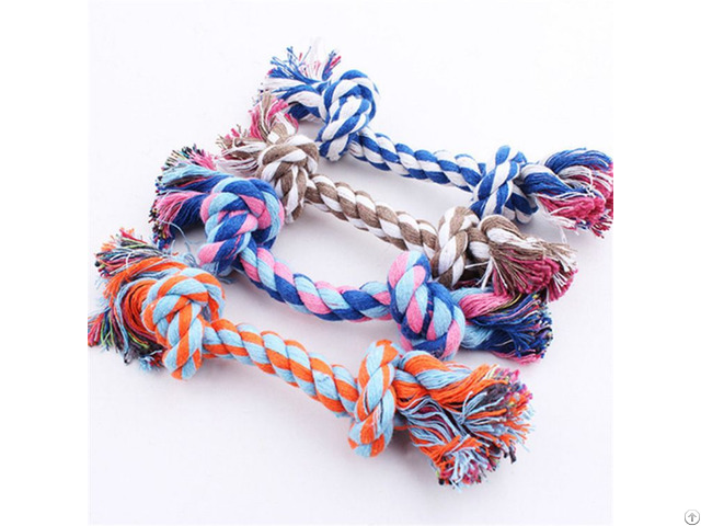 Puppy Training Supplies Colorful Pet Cotton Rope Toy