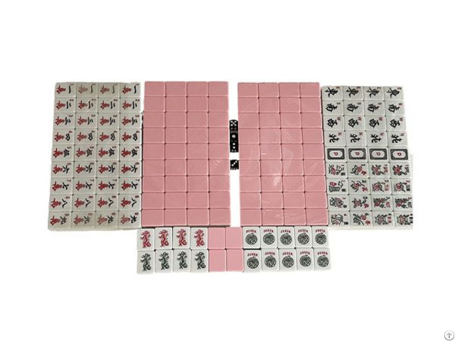 High Quality Party Game Melamine Custom American Mahjong Pink