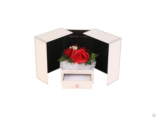 Valentine Day Wedding Rose Soap Gift Box With Drawer