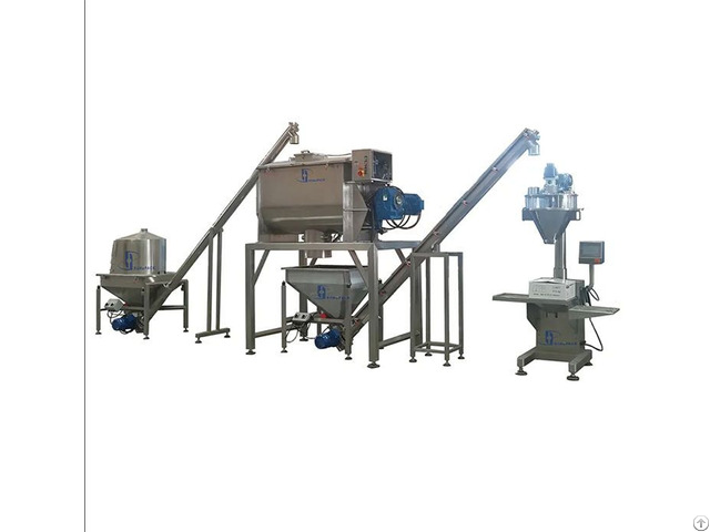 Powder Mixing And Packing Machine Line