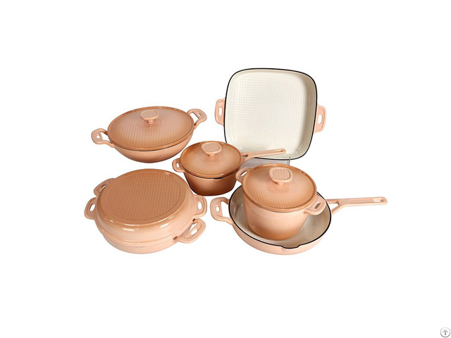 Enamel 6 Piece Cast Iron Pots And Pans Set Manufacturer