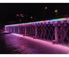 Suining Lvzhou Bridge 136m Long Digital Water Curtain China