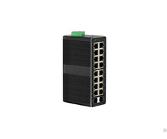 Elink 16 Port Industrial Poe Switch 2g Sfp Uplink Rugged Din Rail Ip40 Protection Dc48 58v Input