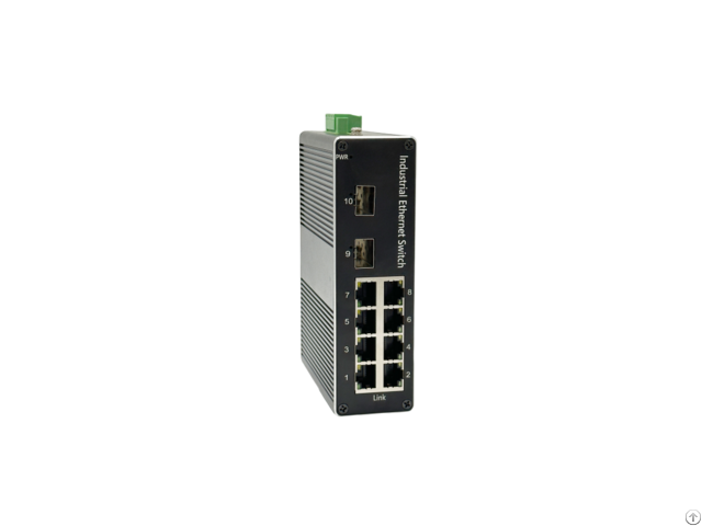 Elink 8 Port Industrial Poe Switch 2g Sfp Uplink Rugged Din Rail Ip40 Protection Dc48 58v Input