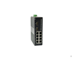 Elink 8 Port Industrial Poe Switch 2g Sfp Uplink Rugged Din Rail Ip40 Protection Dc48 58v Input